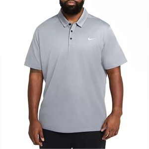 Nike Men's Dri-FIT Football Polo Shirt in Cool Grey Size 4XL